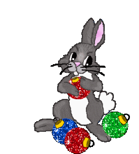 Gif animé Pâques lapin oeufs
